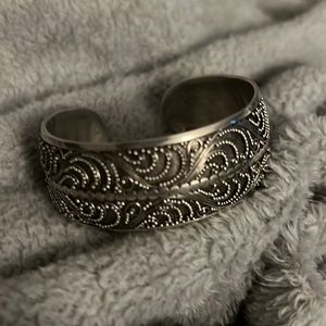 925 Sterling Silver Wide Concave Cuff Bracelet - Final Sale